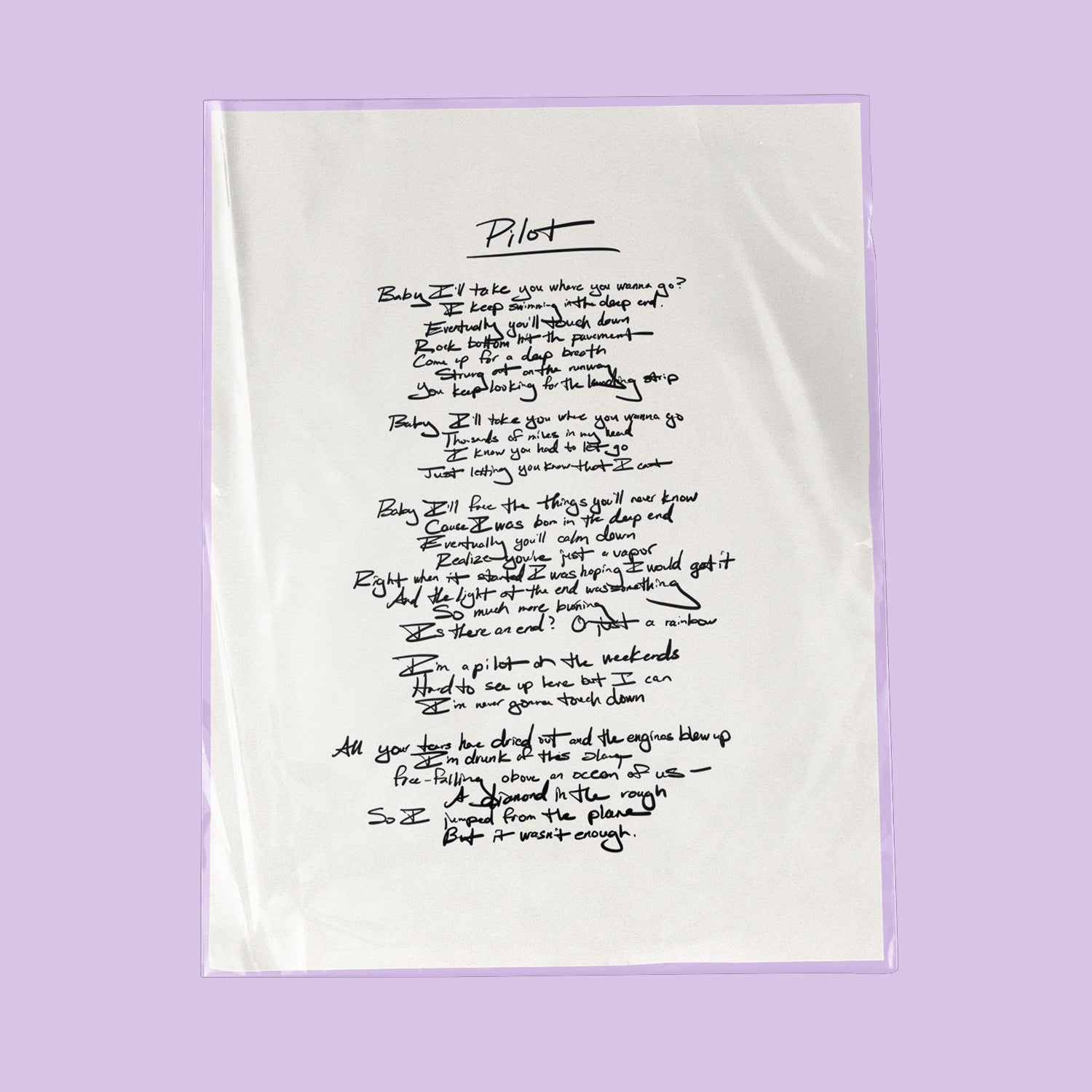 American Made Handwritten Lyric Sheet – A Story Told